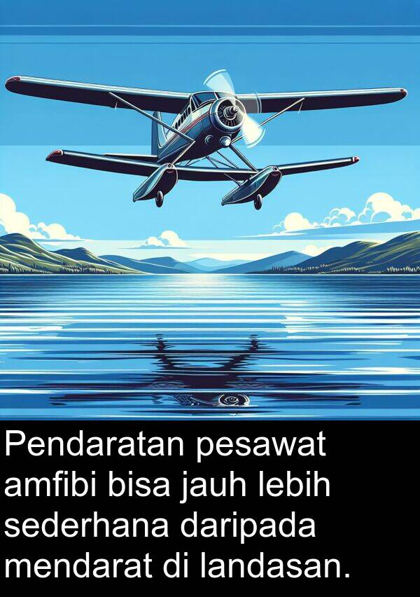 landasan: Pendaratan pesawat amfibi bisa jauh lebih sederhana daripada mendarat di landasan.