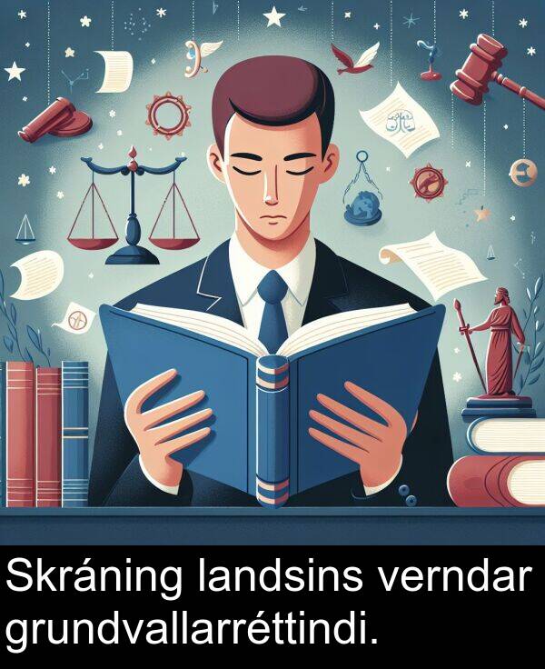 landsins: Skráning landsins verndar grundvallarréttindi.