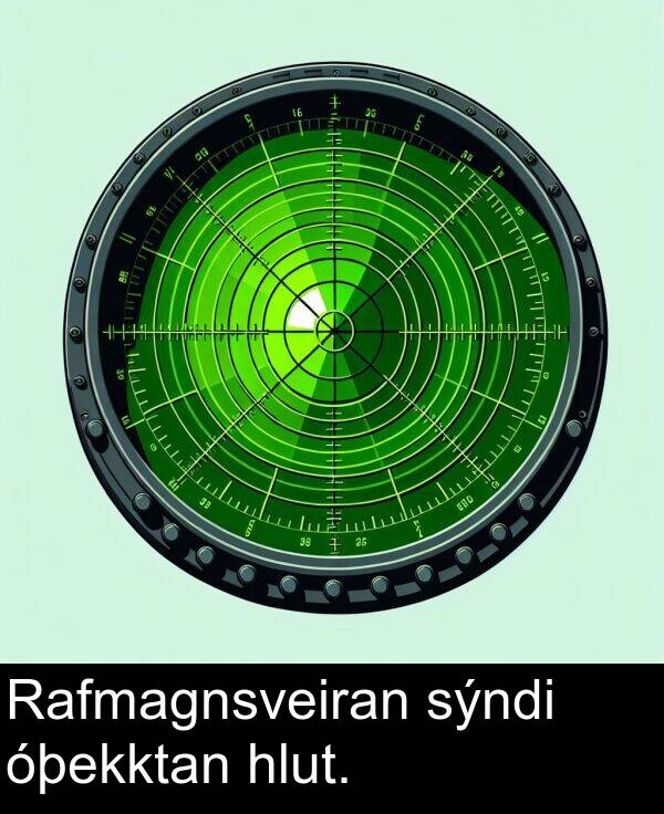 sýndi: Rafmagnsveiran sýndi óþekktan hlut.