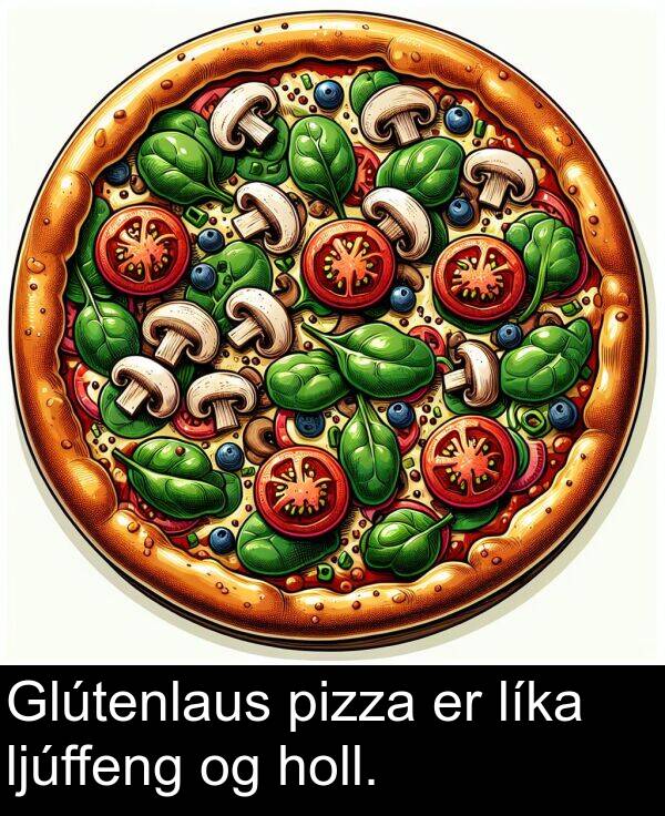 líka: Glútenlaus pizza er líka ljúffeng og holl.