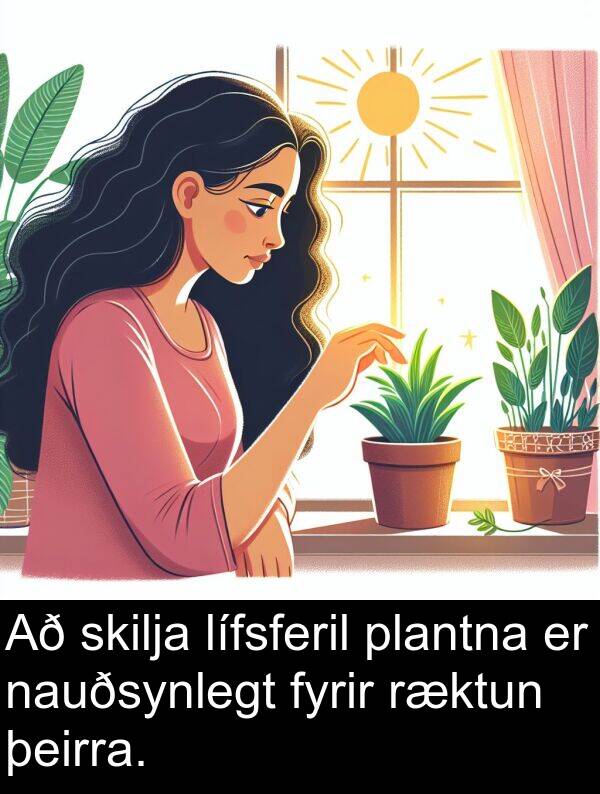 plantna: Að skilja lífsferil plantna er nauðsynlegt fyrir ræktun þeirra.