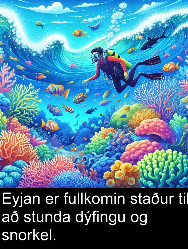 dýfingu: Eyjan er fullkomin staður til að stunda dýfingu og snorkel.