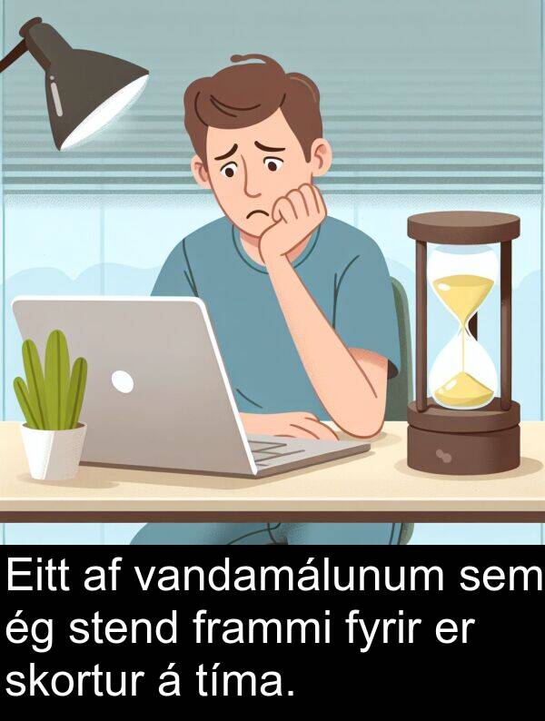 vandamálunum: Eitt af vandamálunum sem ég stend frammi fyrir er skortur á tíma.