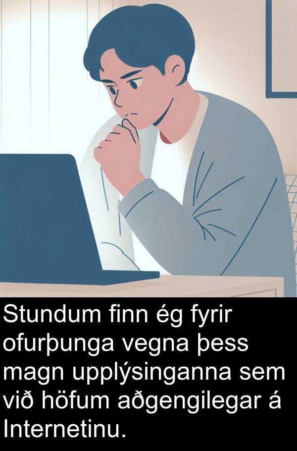 upplýsinganna: Stundum finn ég fyrir ofurþunga vegna þess magn upplýsinganna sem við höfum aðgengilegar á Internetinu.