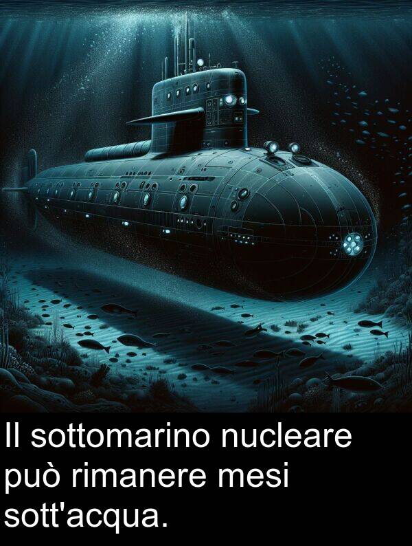 nucleare: Il sottomarino nucleare può rimanere mesi sott'acqua.