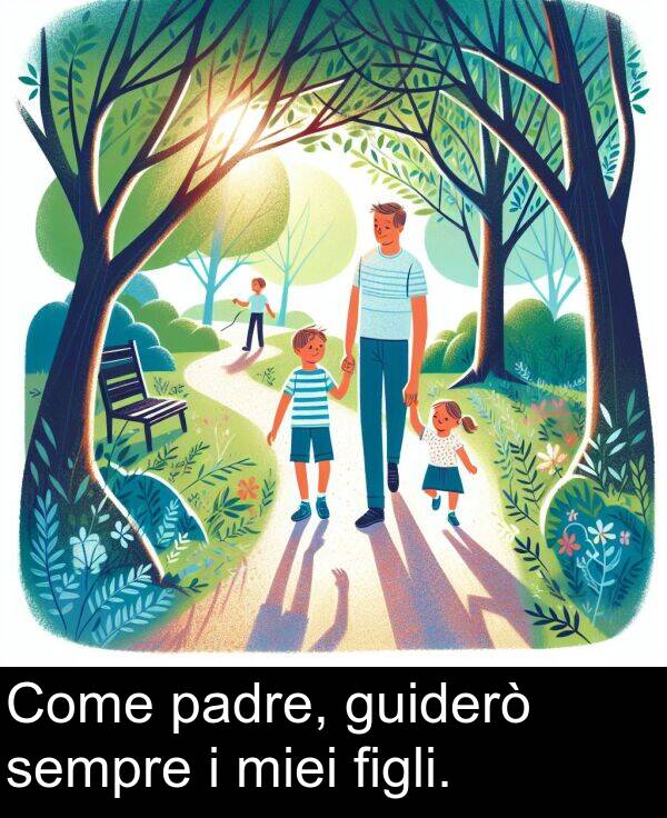 padre: Come padre, guiderò sempre i miei figli.