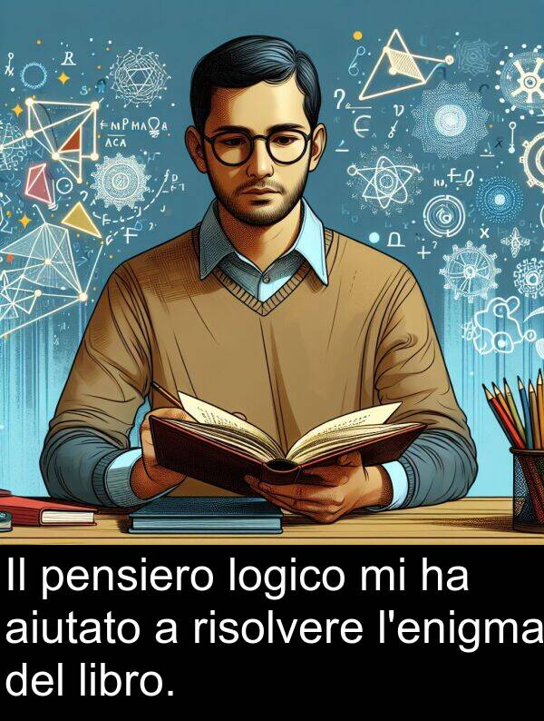 libro: Il pensiero logico mi ha aiutato a risolvere l'enigma del libro.