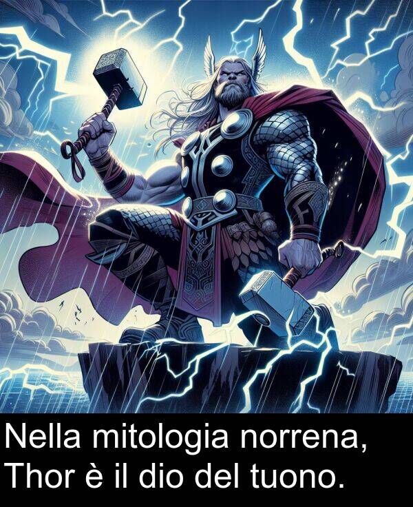 del: Nella mitologia norrena, Thor è il dio del tuono.