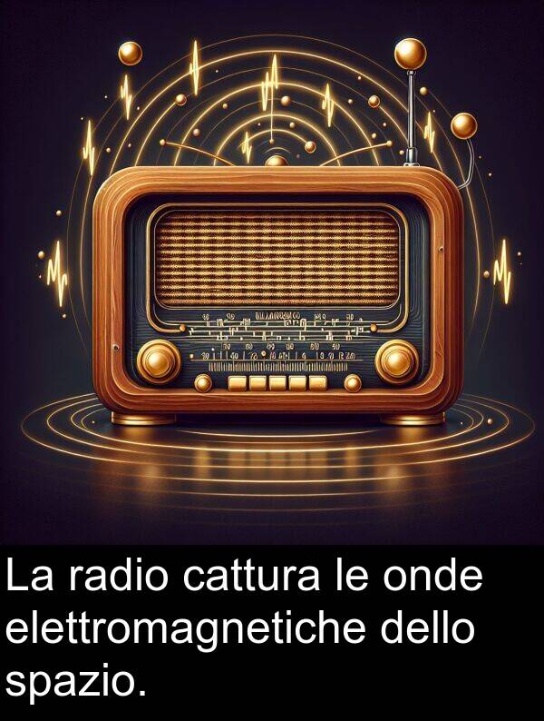 radio: La radio cattura le onde elettromagnetiche dello spazio.