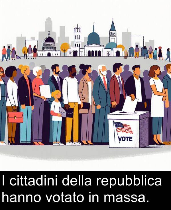 della: I cittadini della repubblica hanno votato in massa.