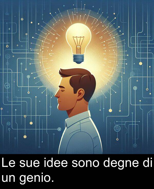 genio: Le sue idee sono degne di un genio.