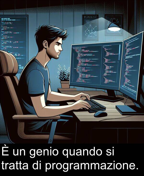 quando: È un genio quando si tratta di programmazione.