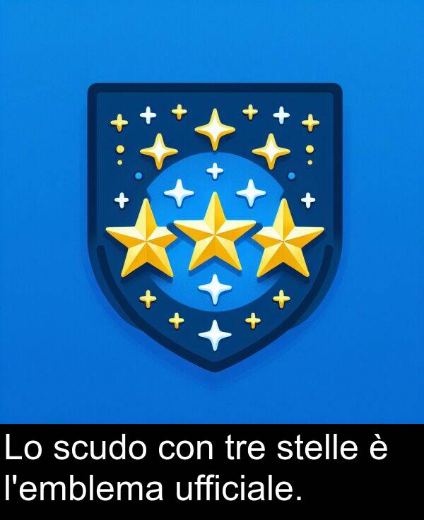 ufficiale: Lo scudo con tre stelle è l'emblema ufficiale.