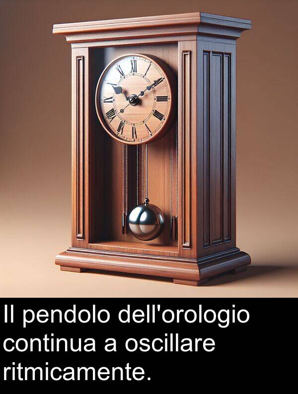 oscillare: Il pendolo dell'orologio continua a oscillare ritmicamente.