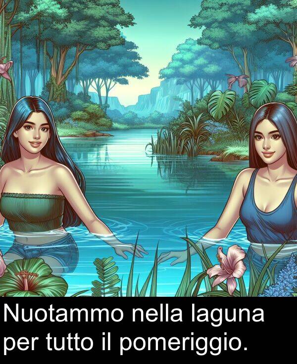 nella: Nuotammo nella laguna per tutto il pomeriggio.