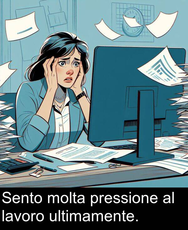 ultimamente: Sento molta pressione al lavoro ultimamente.