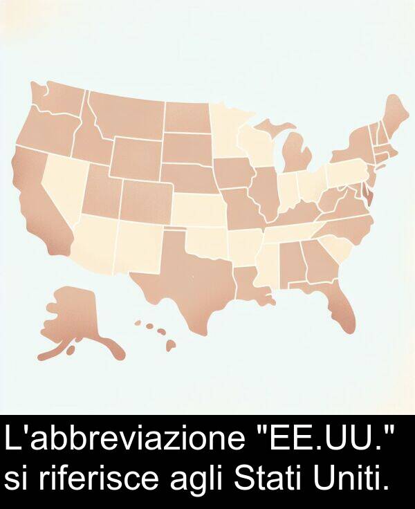 riferisce: L'abbreviazione "EE.UU." si riferisce agli Stati Uniti.