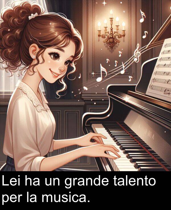 talento: Lei ha un grande talento per la musica.