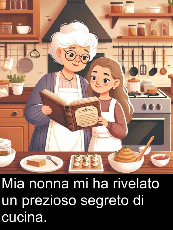 nonna: Mia nonna mi ha rivelato un prezioso segreto di cucina.