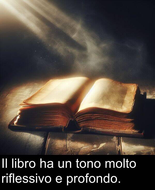 libro: Il libro ha un tono molto riflessivo e profondo.