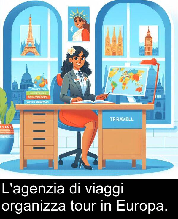 viaggi: L'agenzia di viaggi organizza tour in Europa.