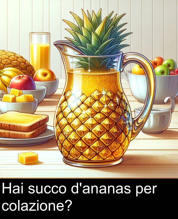 succo: Hai succo d'ananas per colazione?