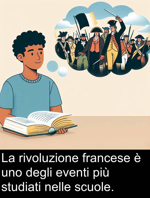 uno: La rivoluzione francese è uno degli eventi più studiati nelle scuole.