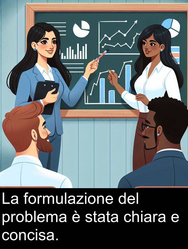 problema: La formulazione del problema è stata chiara e concisa.