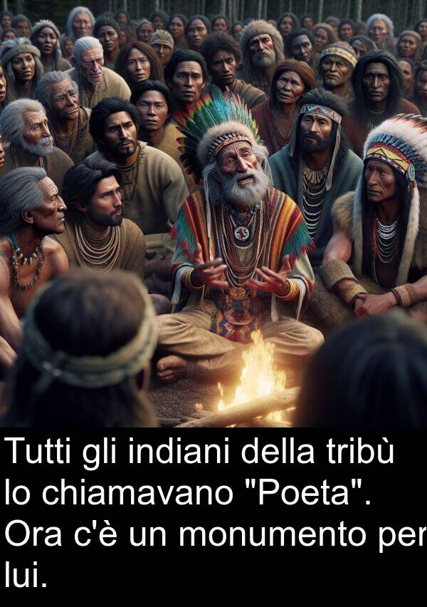 indiani: Tutti gli indiani della tribù lo chiamavano "Poeta". Ora c'è un monumento per lui.