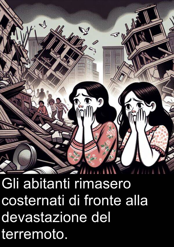 rimasero: Gli abitanti rimasero costernati di fronte alla devastazione del terremoto.