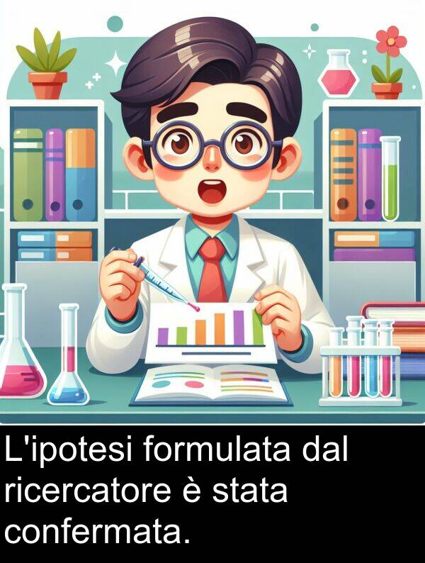 dal: L'ipotesi formulata dal ricercatore è stata confermata.