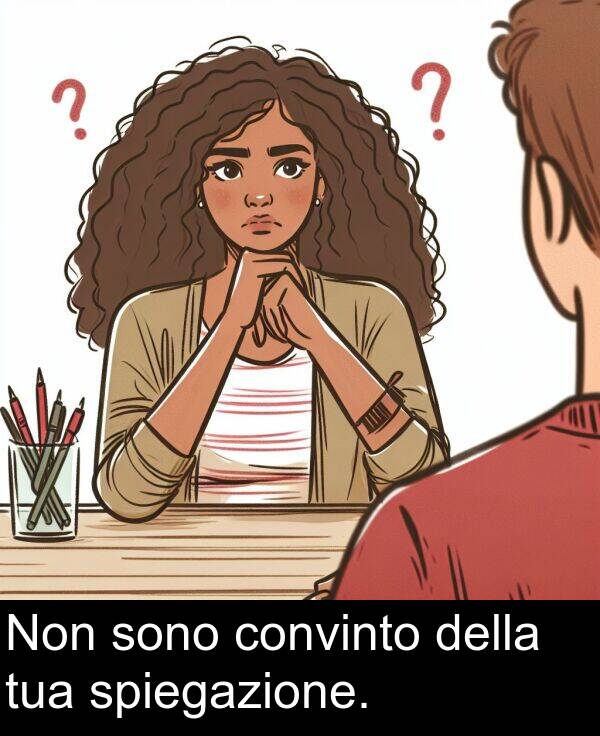 della: Non sono convinto della tua spiegazione.