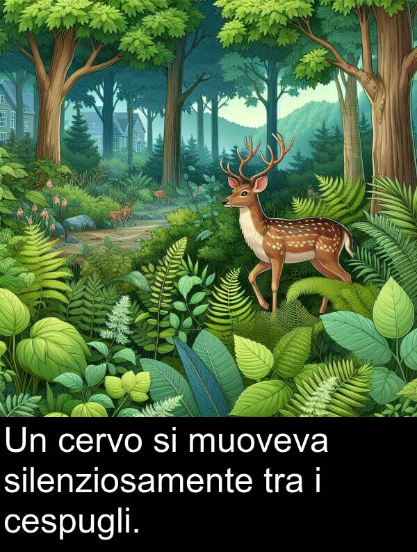 cervo: Un cervo si muoveva silenziosamente tra i cespugli.