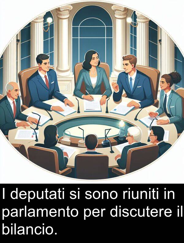 parlamento: I deputati si sono riuniti in parlamento per discutere il bilancio.