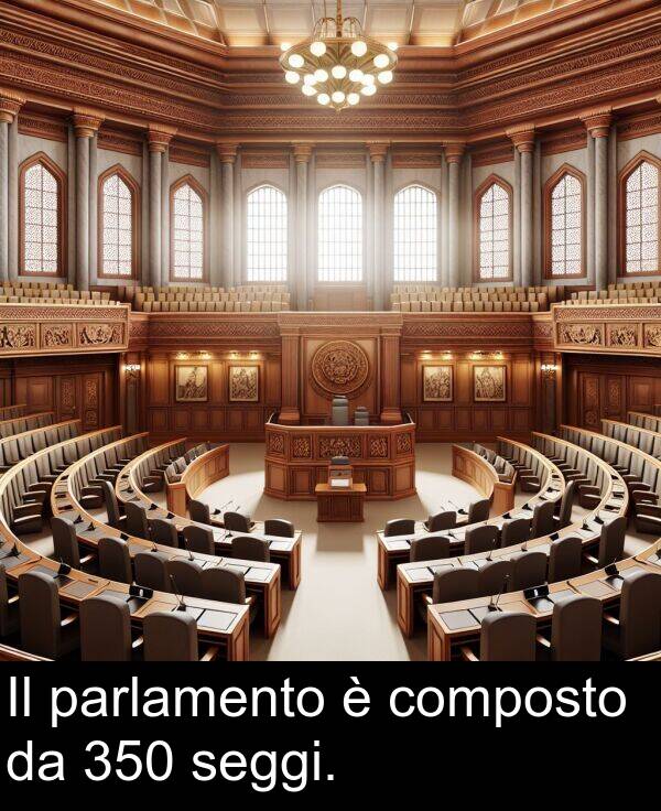 parlamento: Il parlamento è composto da 350 seggi.