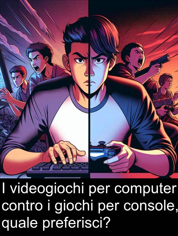 preferisci: I videogiochi per computer contro i giochi per console, quale preferisci?