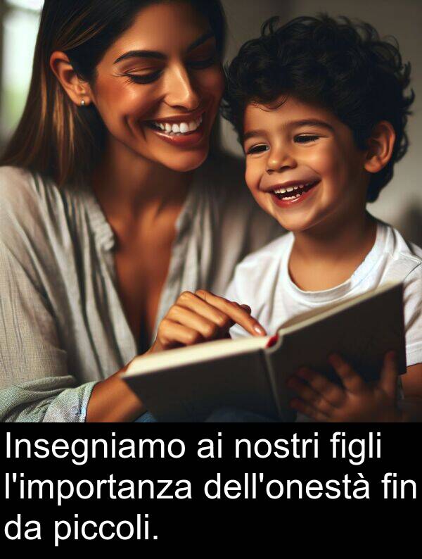 nostri: Insegniamo ai nostri figli l'importanza dell'onestà fin da piccoli.