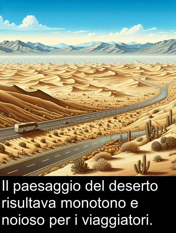 paesaggio: Il paesaggio del deserto risultava monotono e noioso per i viaggiatori.