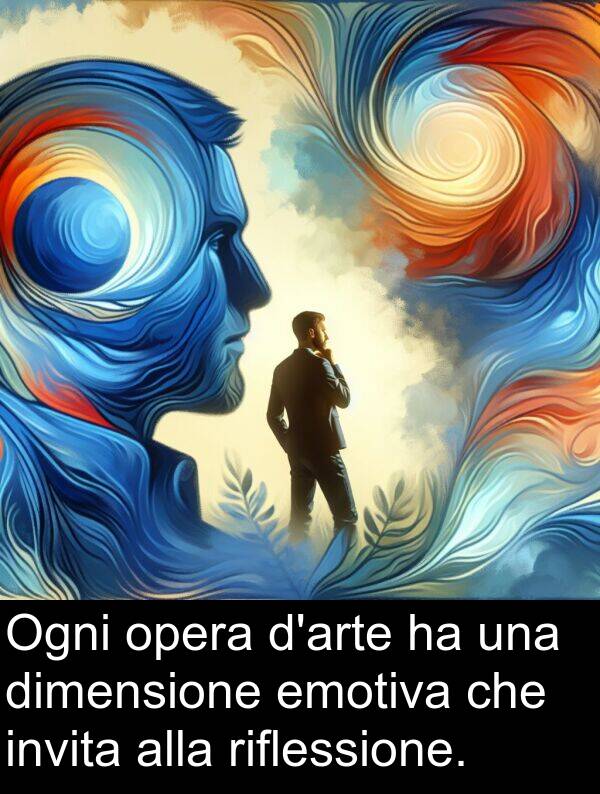 opera: Ogni opera d'arte ha una dimensione emotiva che invita alla riflessione.