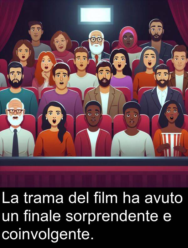 film: La trama del film ha avuto un finale sorprendente e coinvolgente.