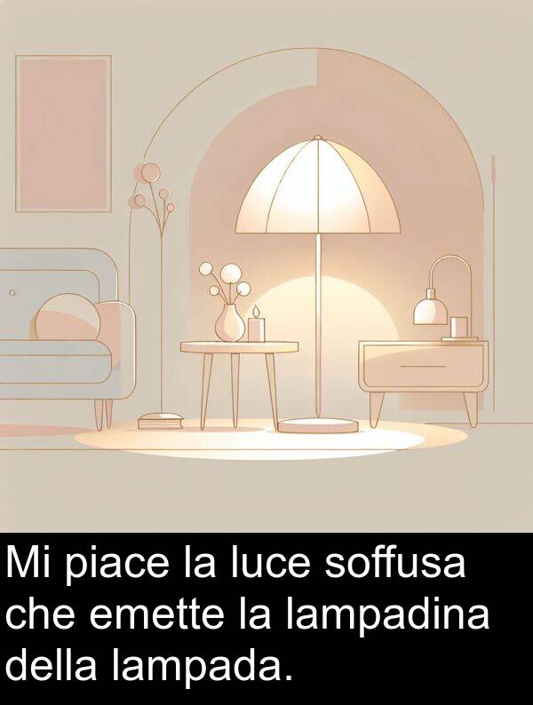 lampadina: Mi piace la luce soffusa che emette la lampadina della lampada.