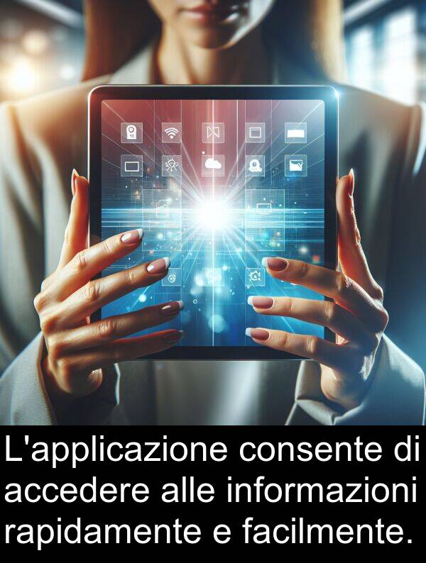 accedere: L'applicazione consente di accedere alle informazioni rapidamente e facilmente.