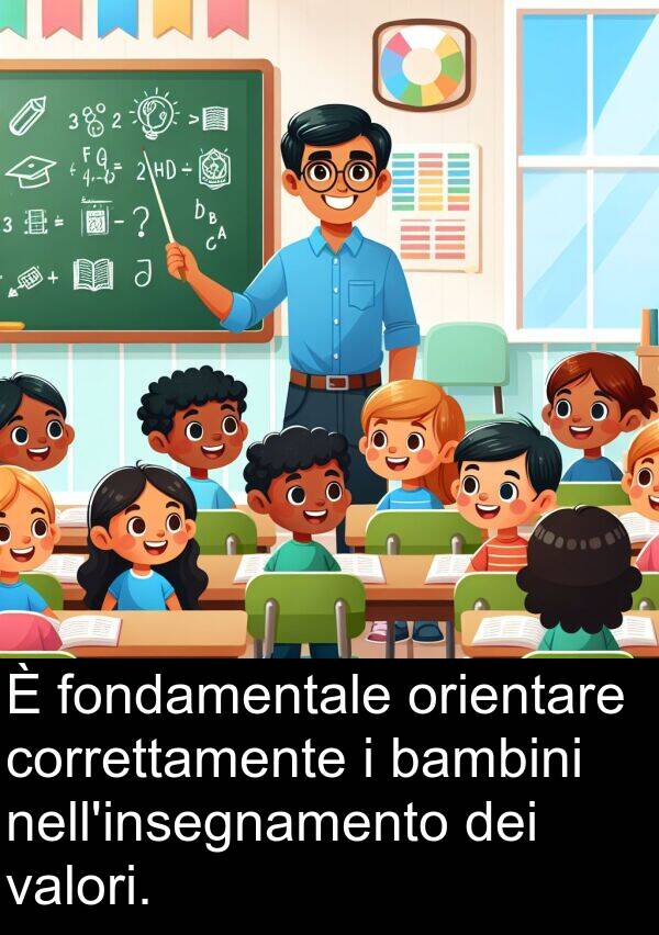 valori: È fondamentale orientare correttamente i bambini nell'insegnamento dei valori.