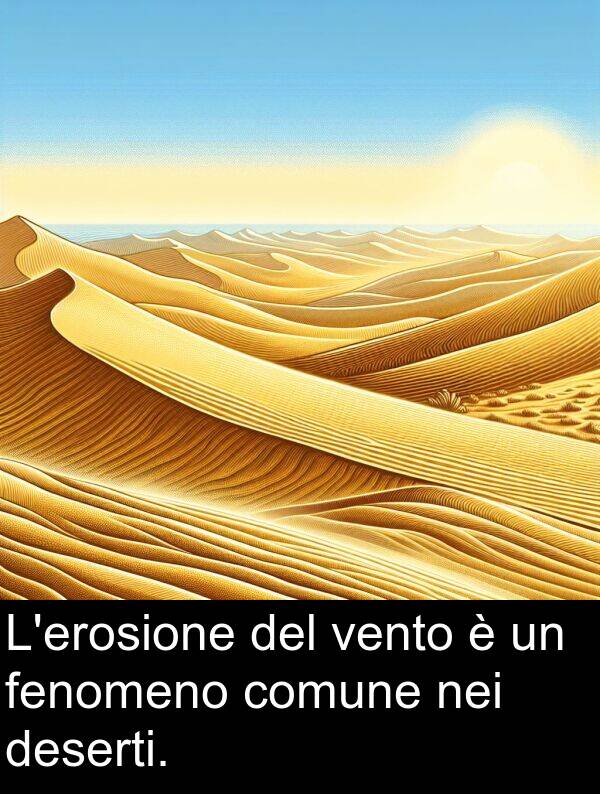 vento: L'erosione del vento è un fenomeno comune nei deserti.