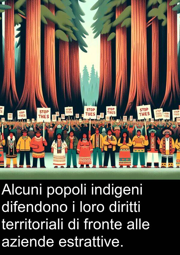 territoriali: Alcuni popoli indigeni difendono i loro diritti territoriali di fronte alle aziende estrattive.