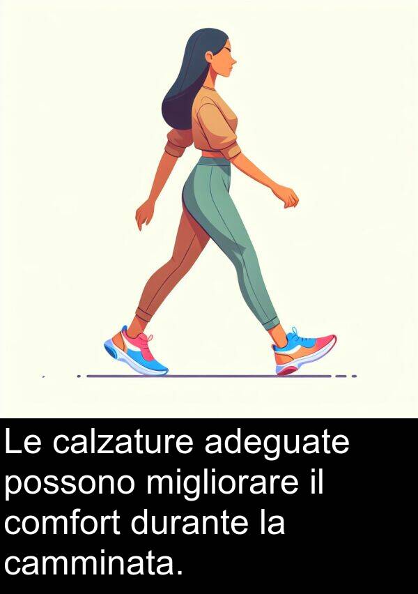 adeguate: Le calzature adeguate possono migliorare il comfort durante la camminata.