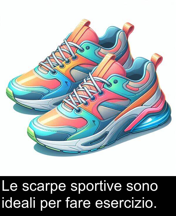 fare: Le scarpe sportive sono ideali per fare esercizio.