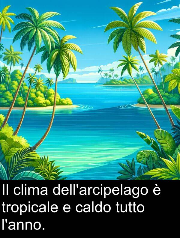 caldo: Il clima dell'arcipelago è tropicale e caldo tutto l'anno.