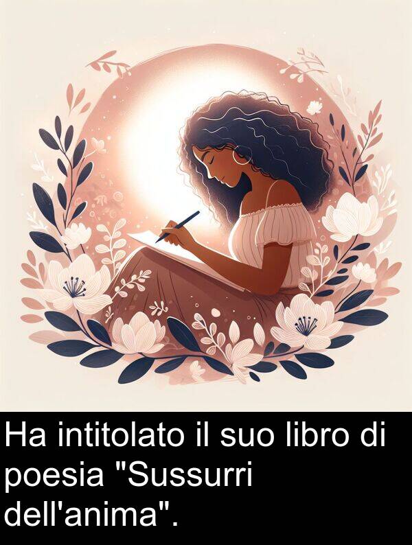 libro: Ha intitolato il suo libro di poesia "Sussurri dell'anima".