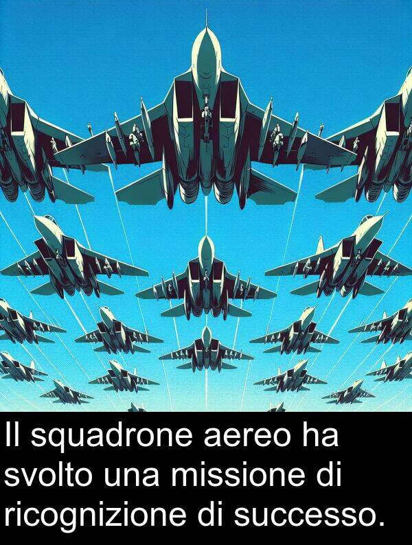 aereo: Il squadrone aereo ha svolto una missione di ricognizione di successo.